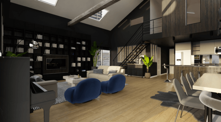 Фотореалистичная визуализация интерьера, собранного в HomeByMe