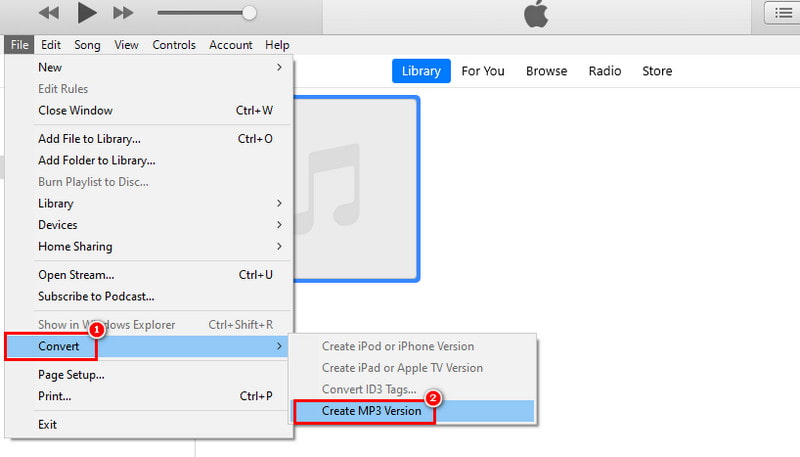 Создание MP3-версии в iTunes