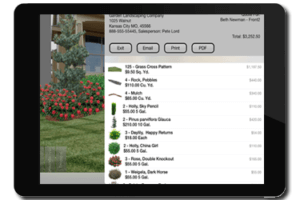 Экран сметы и предложения в PRO Landscape Companion