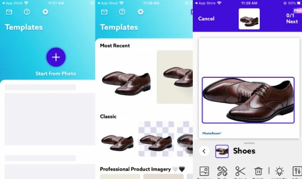 PhotoRoom — создание белого фона