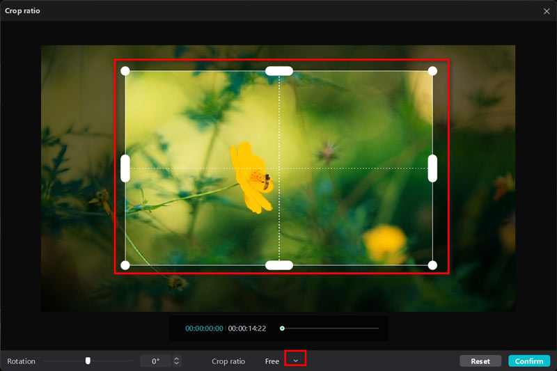 Кадрирование видео в CapCut