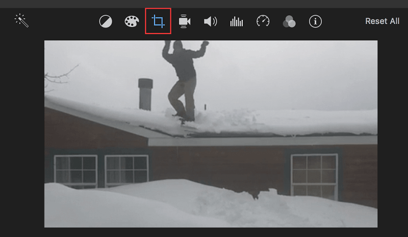 Интерфейс iMovie для обрезки MP4