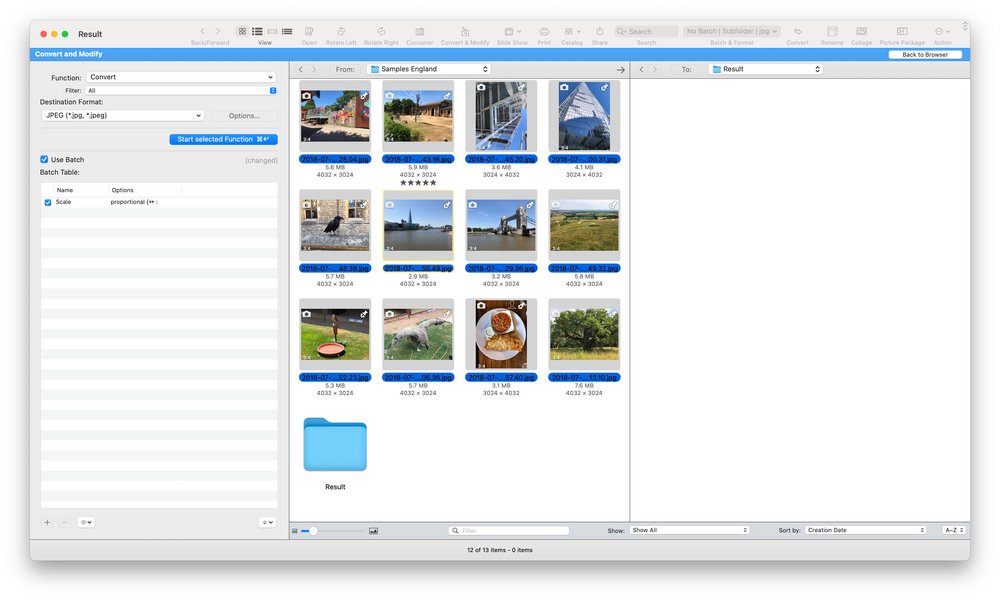 GraphicConverter — пакетная работа и Convert and Modify
