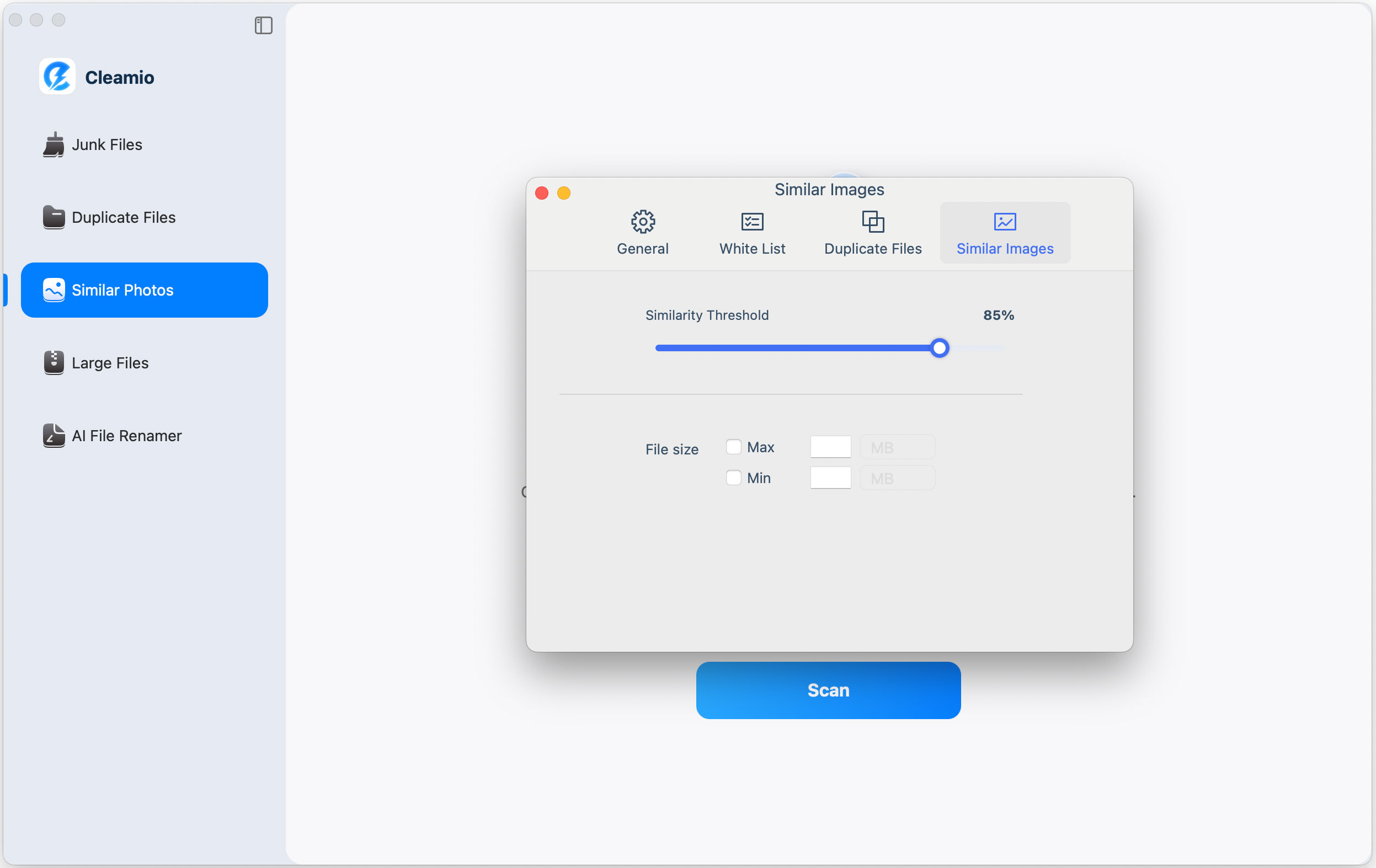 Настройка порога похожести