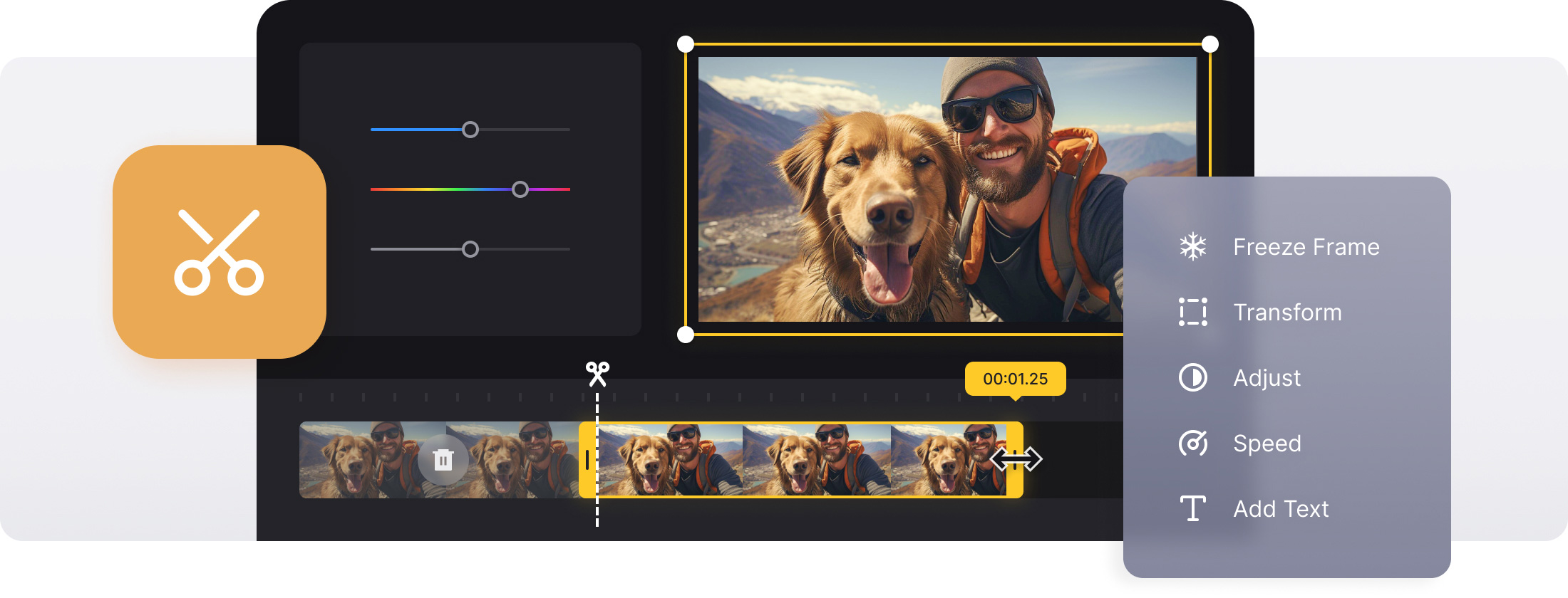Интерфейс Clideo Video Cutter