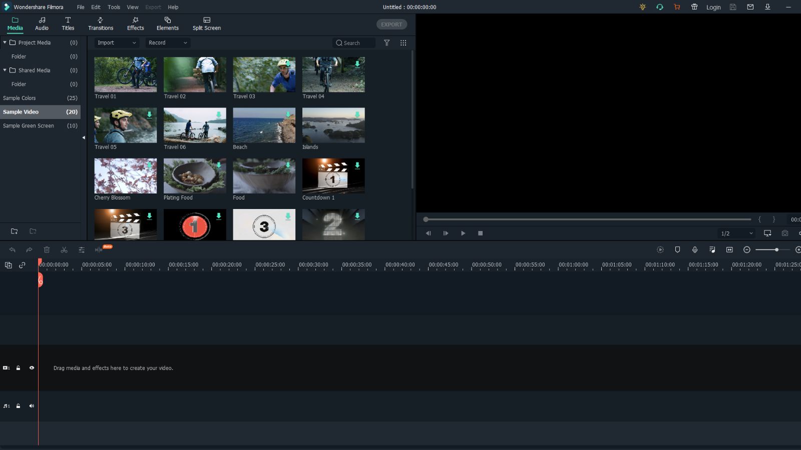 Скриншот интерфейса Wondershare Filmora
