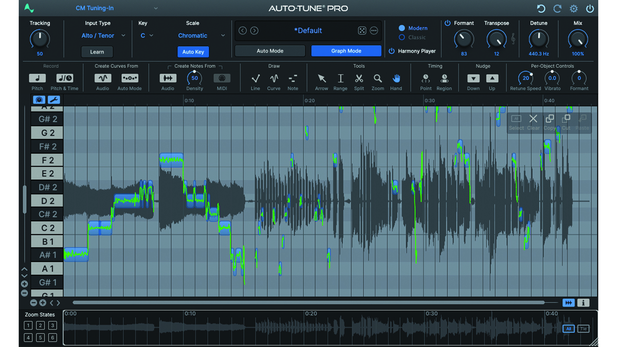 Graph Mode в Antares Auto-Tune Pro 11