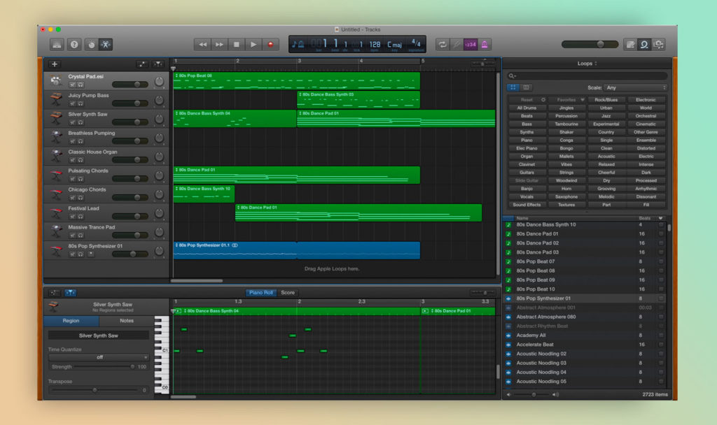 Скриншот GarageBand