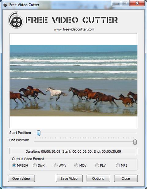 Главное окно Free Video Cutter