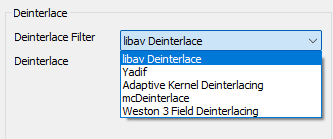Фильтр Deinterlace в XMedia Recode