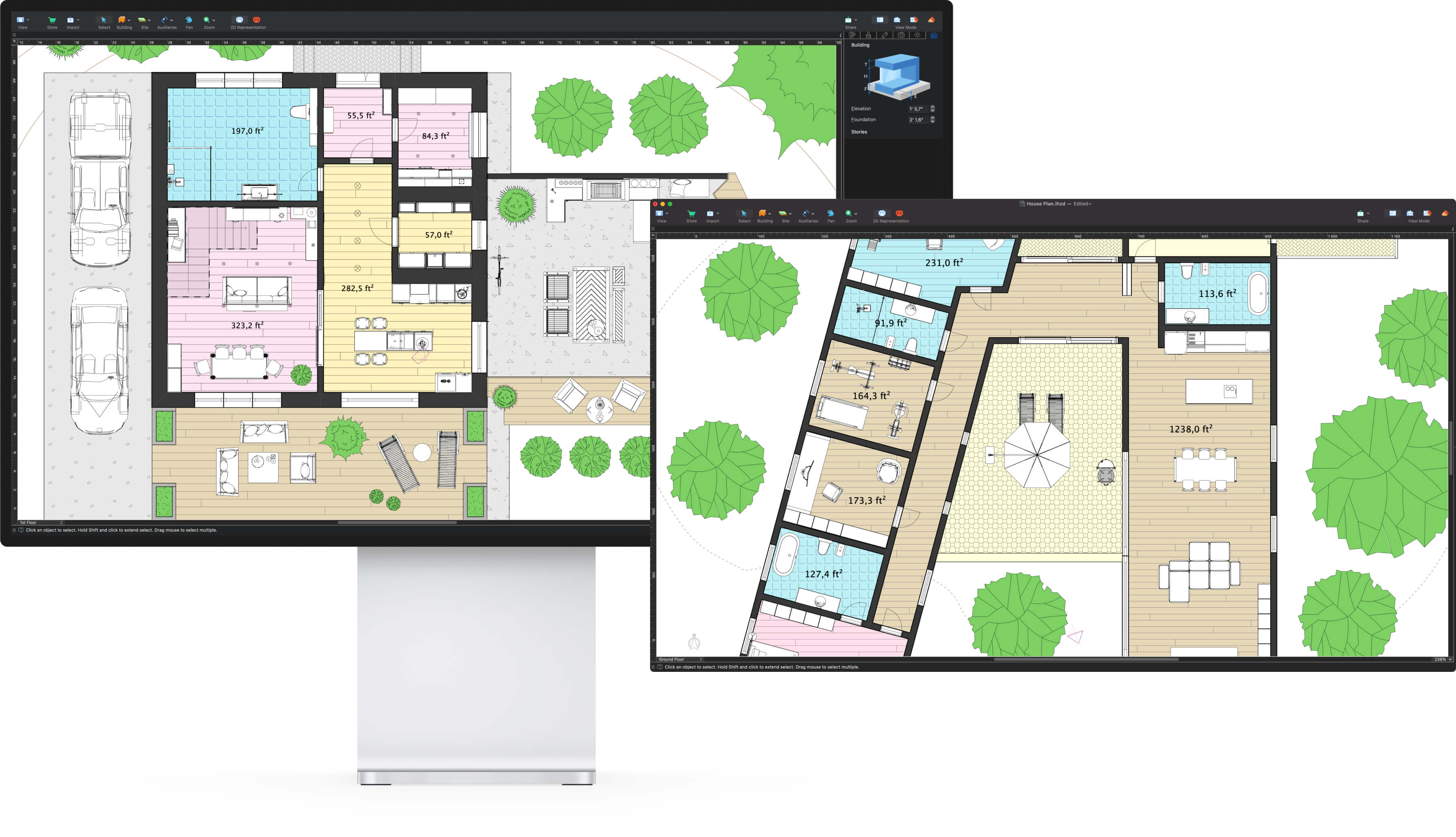 Интерфейс Live Home 3D на macOS