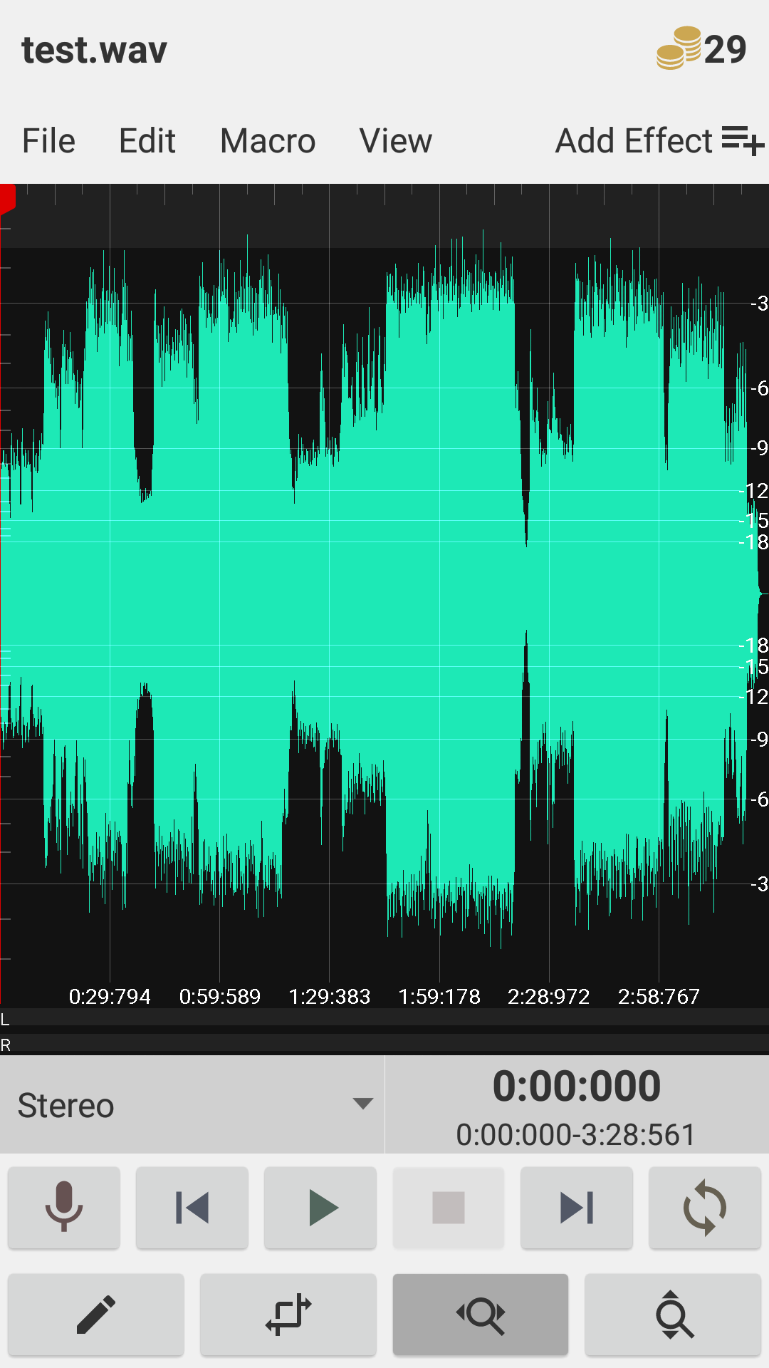 Редактирование аудио в WaveEditor
