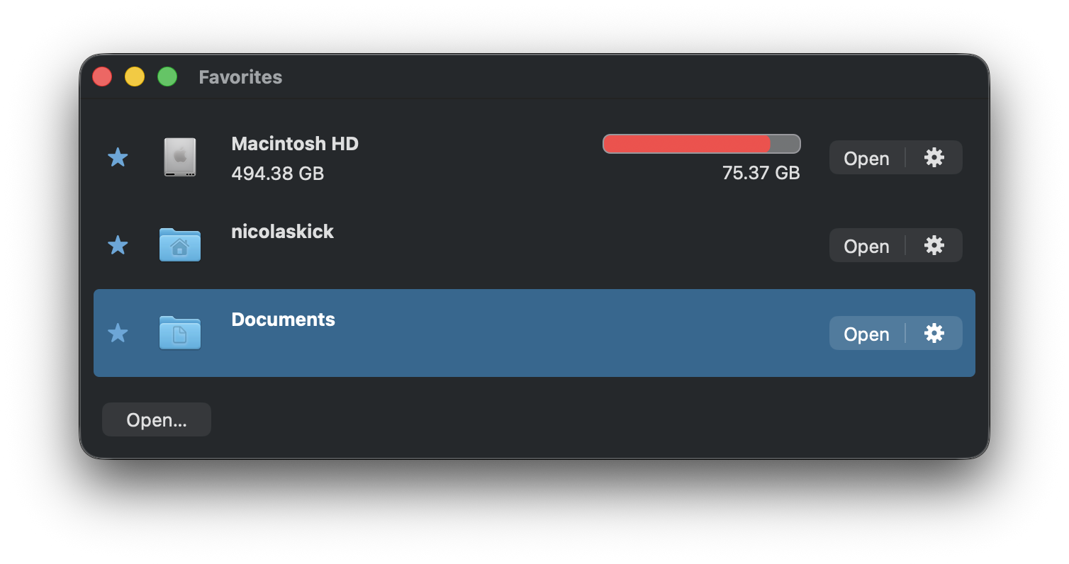 Disk Graph — Favorites