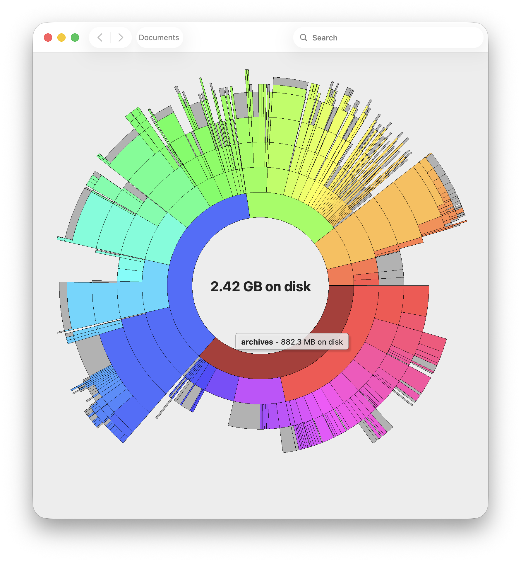 Disk Graph — pie chart