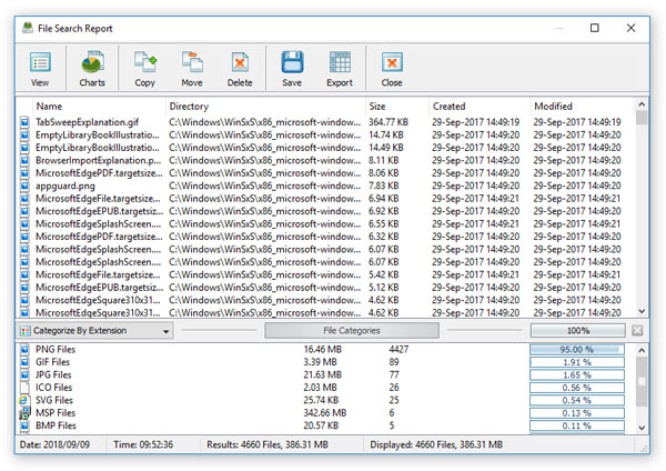 Результаты поиска в DiskSavvy