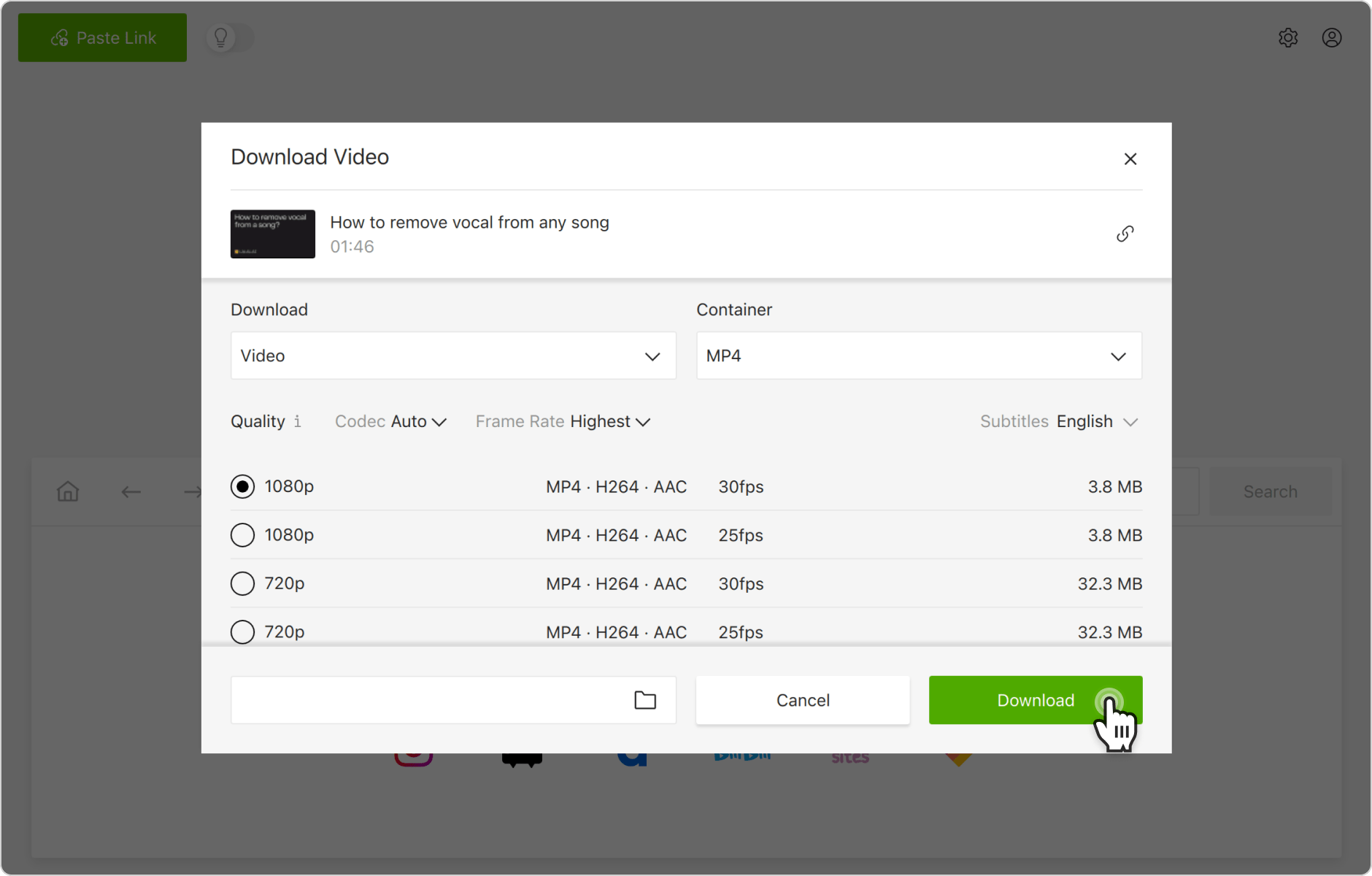 4K Video Downloader: загрузка субтитров