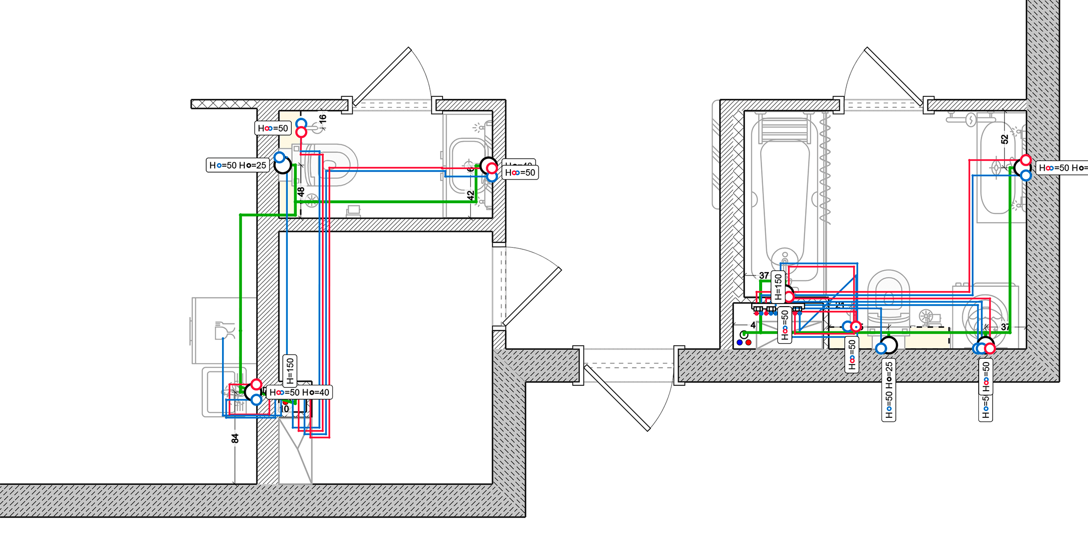 Сантехнический план в Remplanner