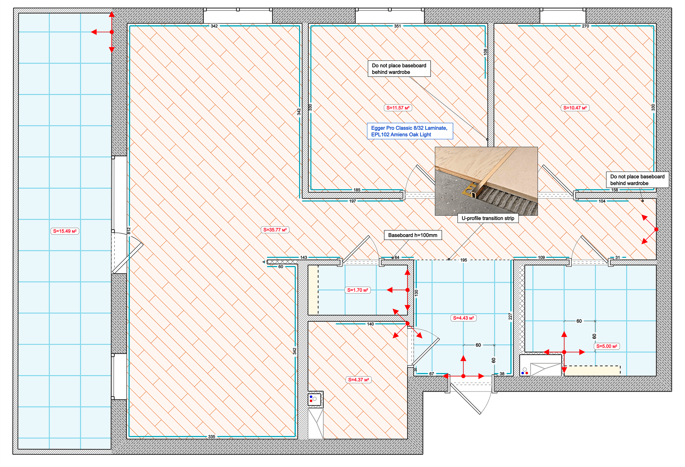 План напольных покрытий в Remplanner