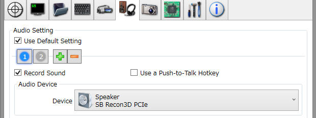 Вкладка Audio Setting в Dxtory