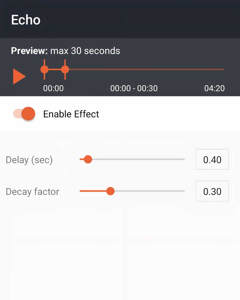 Echo Sound Effects for Audio на Android
