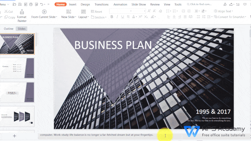 Экспорт презентации WPS Presentation в PDF с заметками