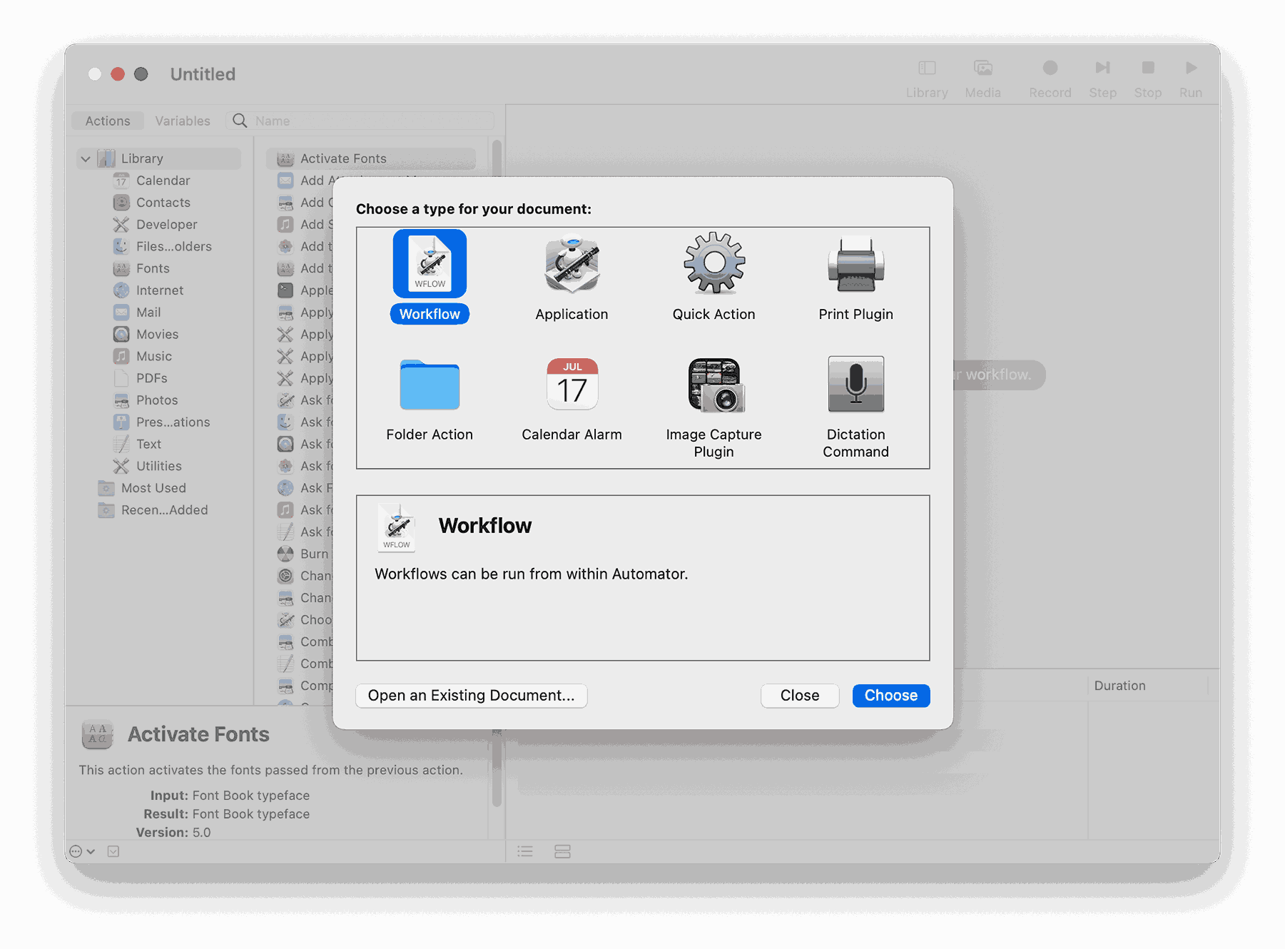 Действие Set PDF Metadata в Automator