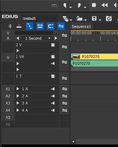 Track patching в EDIUS Pro: маршрутизация V и A по дорожкам