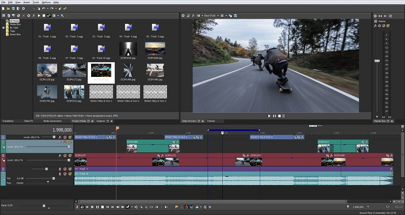 Интерфейс VEGAS Pro