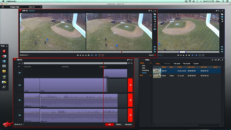 Интерфейс Lightworks