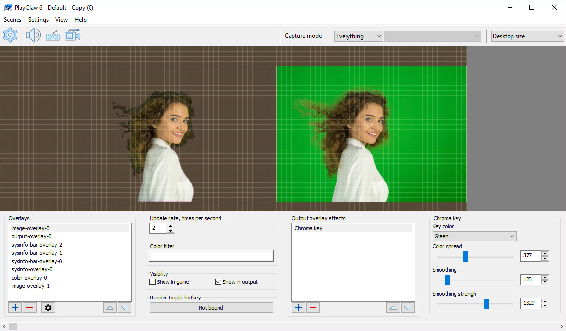 Chroma key в PlayClaw