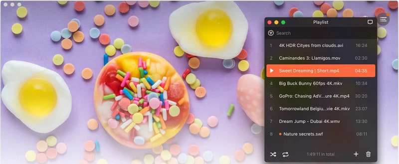 Скриншот Elmedia Player с открытым медиафайлом