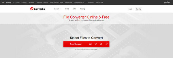 Загрузка MP4 в Convertio