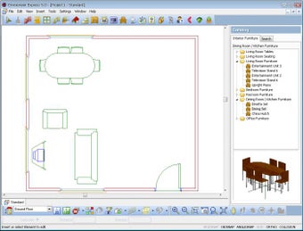 Работа с планом и каталогом мебели в Envisioneer Express