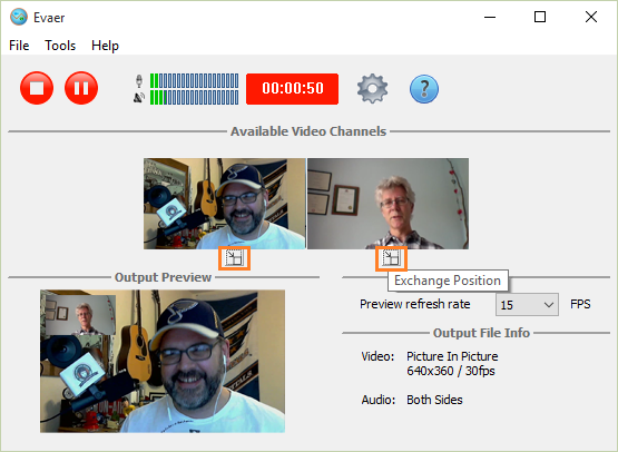 Exchange video position в Picture in Picture