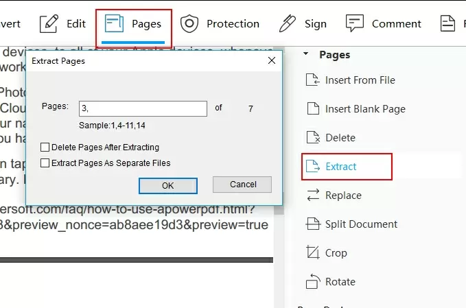 Скриншот ApowerPDF: extract pages10.jpg