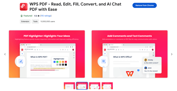 Инструменты PDF в WPS Office