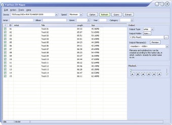 Главное окно FairStars CD Ripper