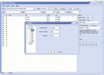 Окно Option в FairStars CD Ripper