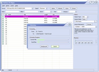 Процесс извлечения в FairStars CD Ripper