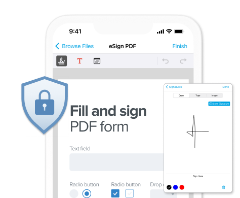 Подпись и заполнение формы в Xodo
