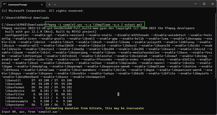 Конвертация через FFmpeg