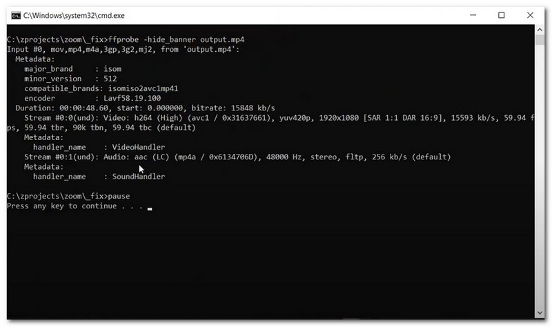 Команда FFmpeg для конвертации MTS в MP4