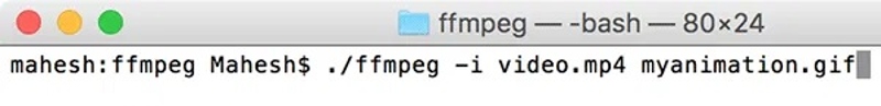 Команда FFmpeg для конвертации MP4 в GIF