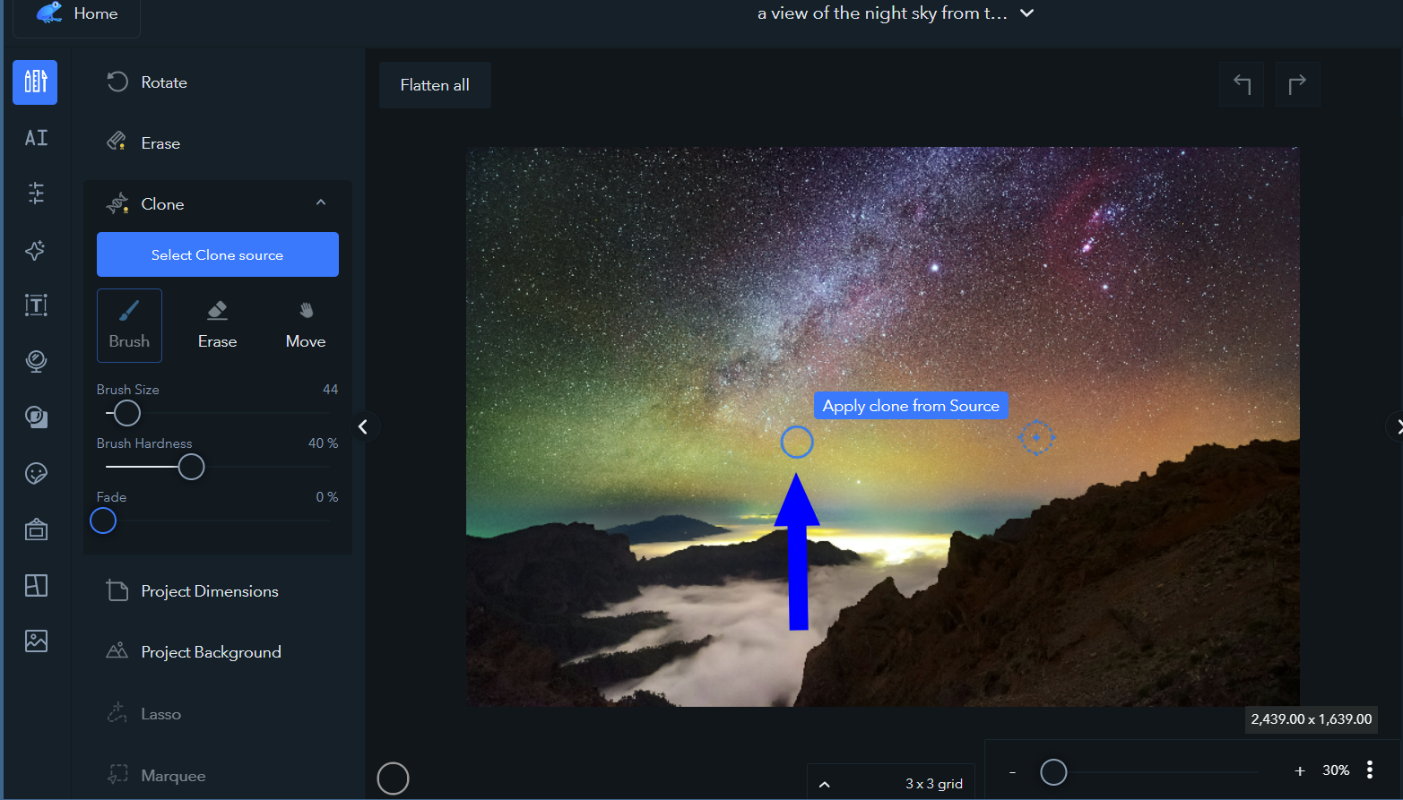Ribbet Clone: выбор источника и нанесение клона