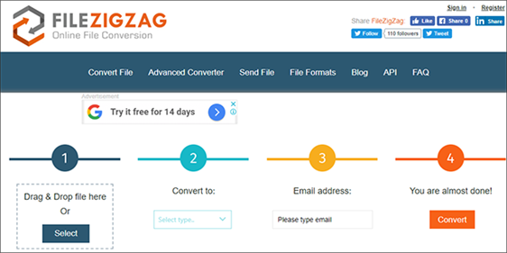 Интерфейс FileZigZag