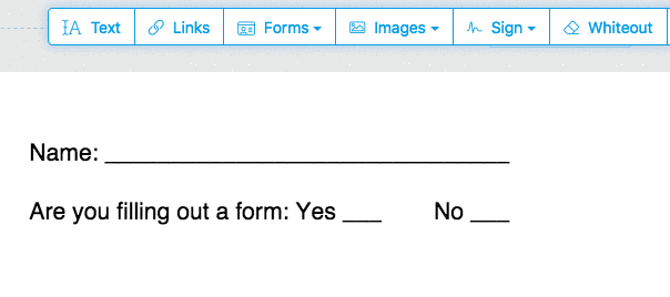 Sejda PDF Editor: заполнение PDF и работа с полями формы