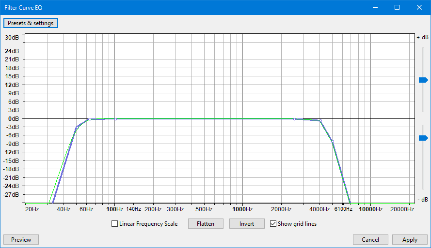 Filter Curve EQ в Audacity