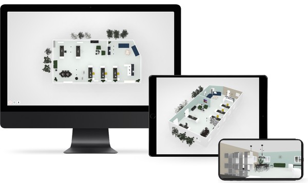 Roomle: работа с планом и предметами на разных устройствах