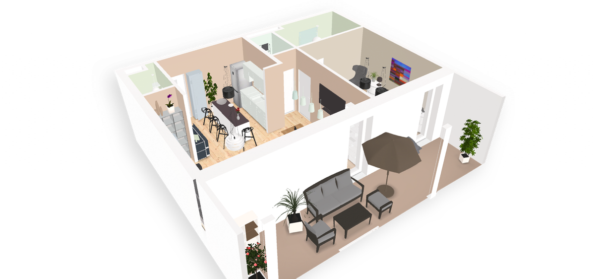 Roomle: пример 3D-представления помещения