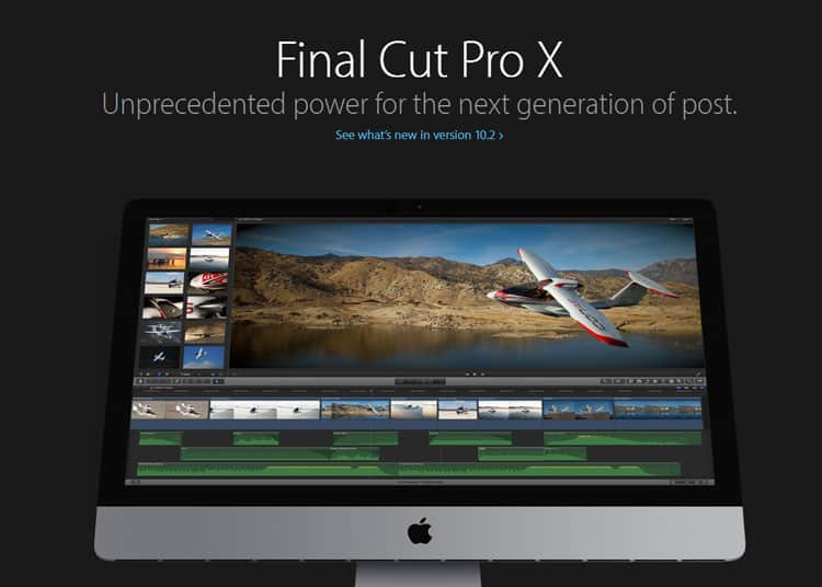 Скриншот интерфейса Final Cut Pro